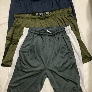 Athletic Men's Shorts in Blue, Green, and Gray XL bundle